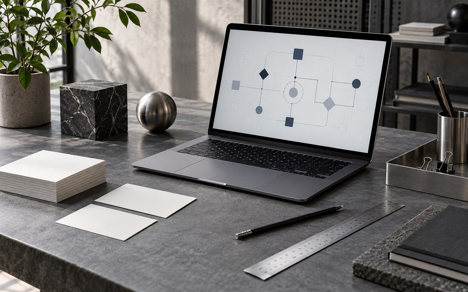 Laptop și schemă de proces pentru dezvoltarea unui software personalizat